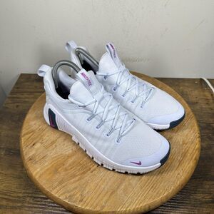 Nike Free Metcon 5 Shoes Womens Size 8 White Pink Training Sneakers FJ7126-004